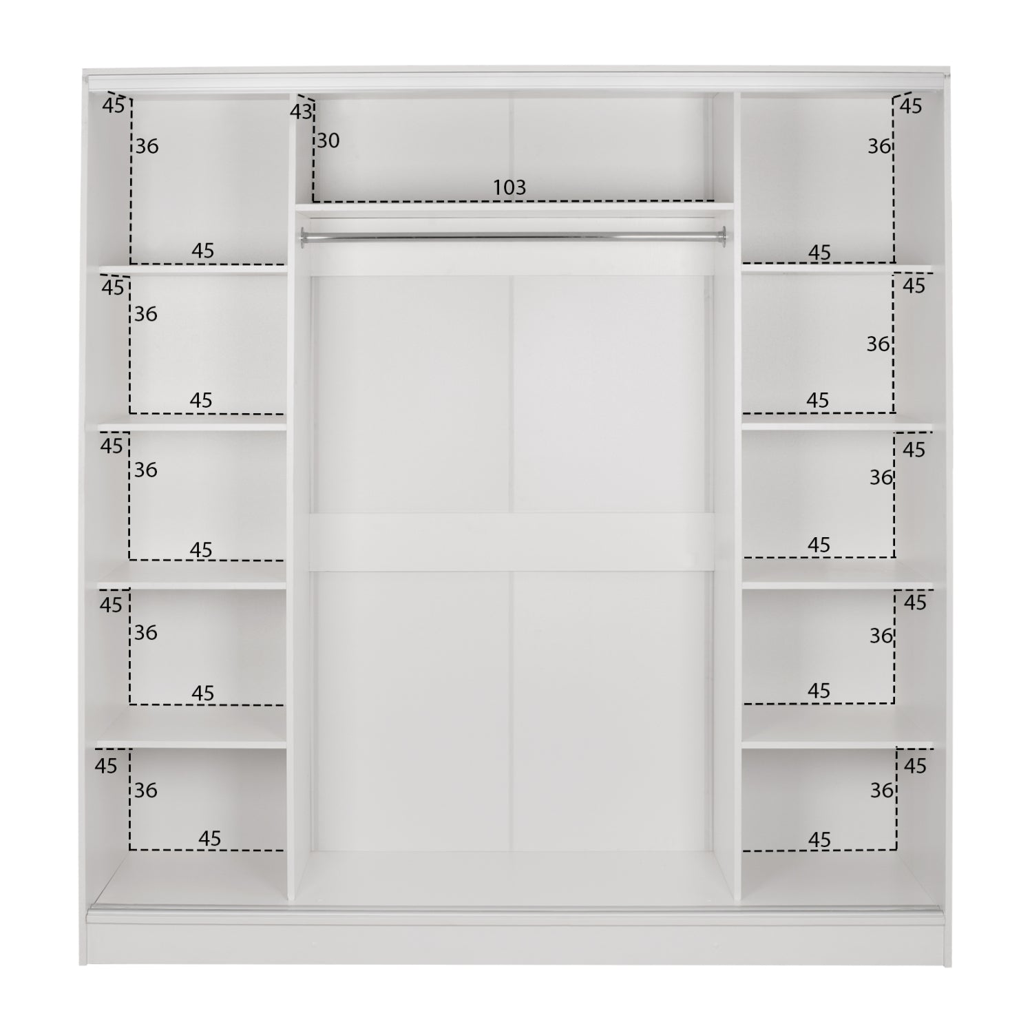 Гардероб ADLER бял цвят 200X60X210см