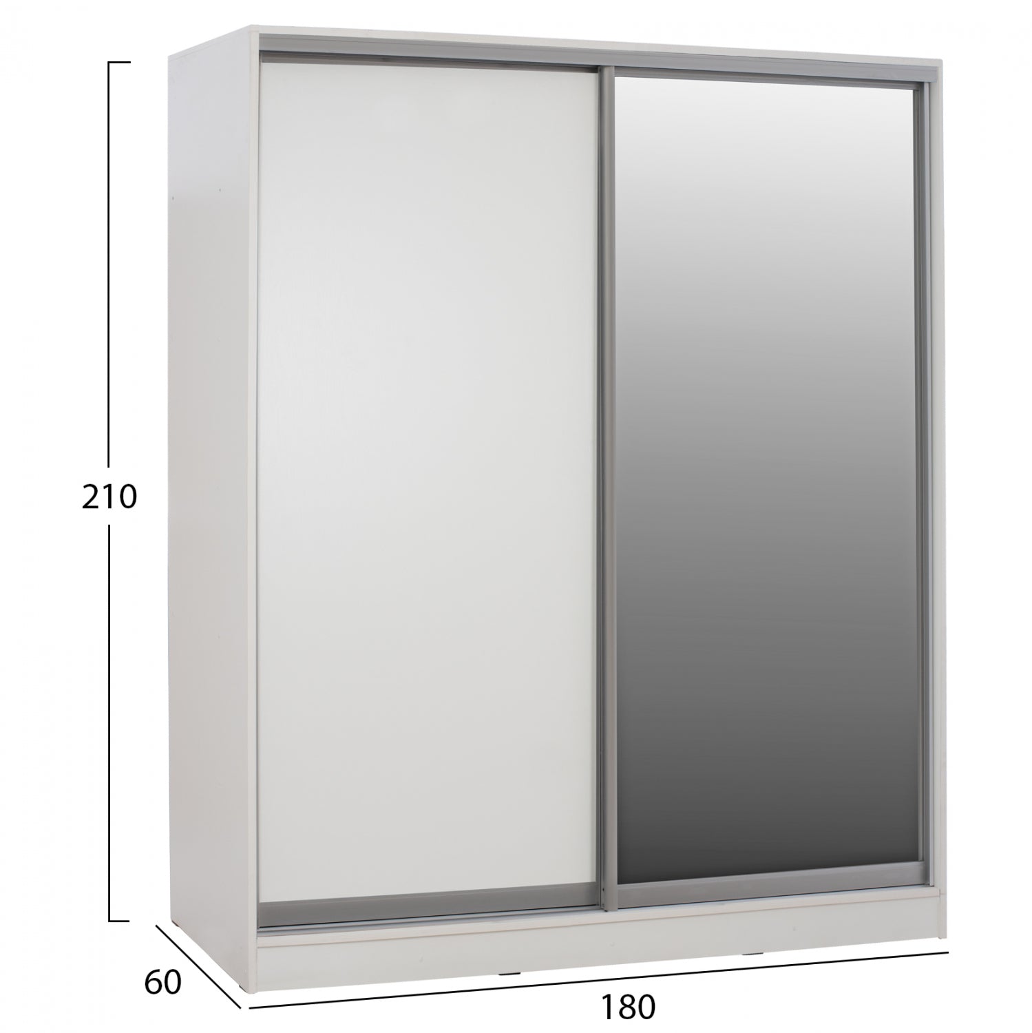 Гардероб ADLER бял цвят 180x60x210 см