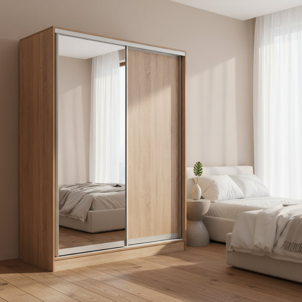 Двукрилен гардероб ADLER 180x60x210 см  дъб сонома