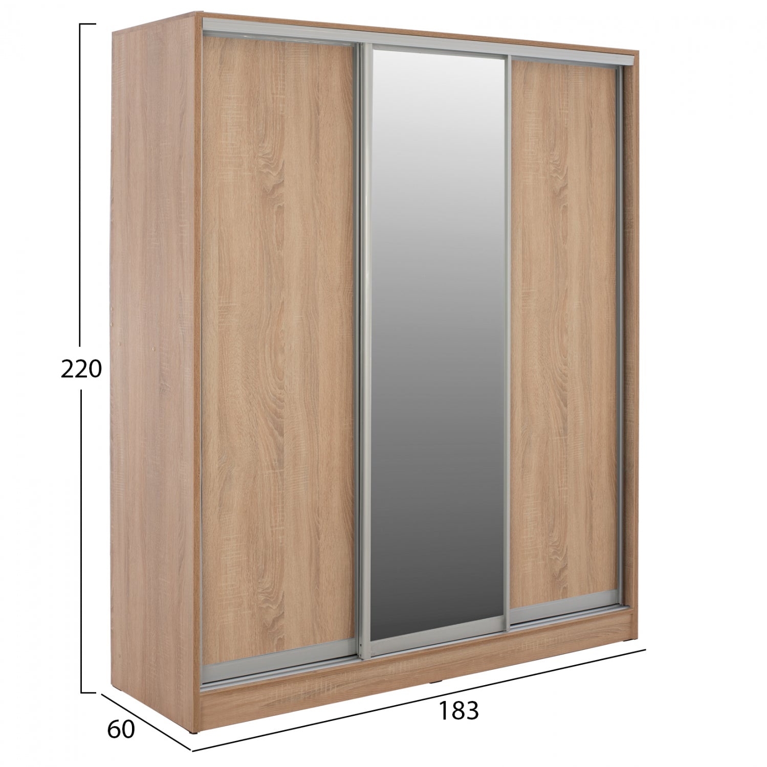 Гардероб ADLER цвят сонома 183x60x220см