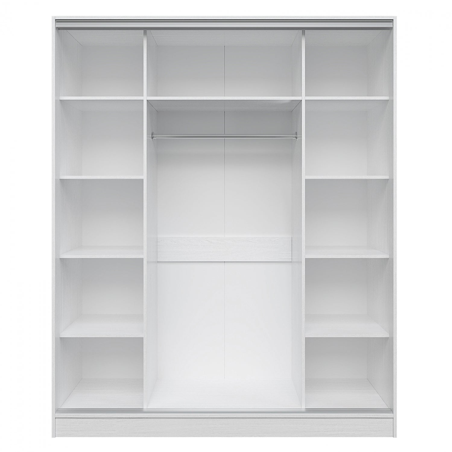 Гардероб ADLER с три плъзгащи се врати бял цвят с 1 огледало 183x60x220 см.