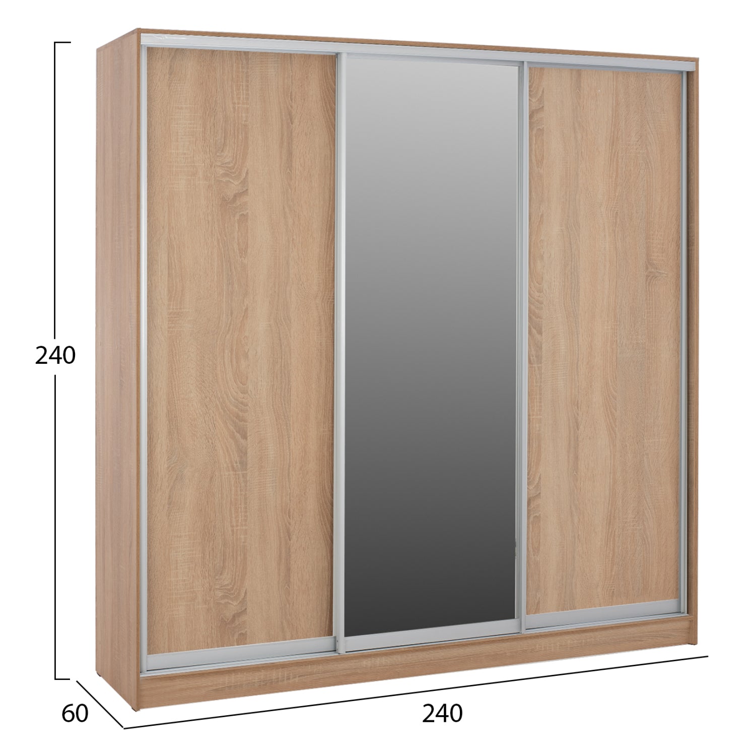 Гардероб 2462 цвят сонома  240x240x60 см