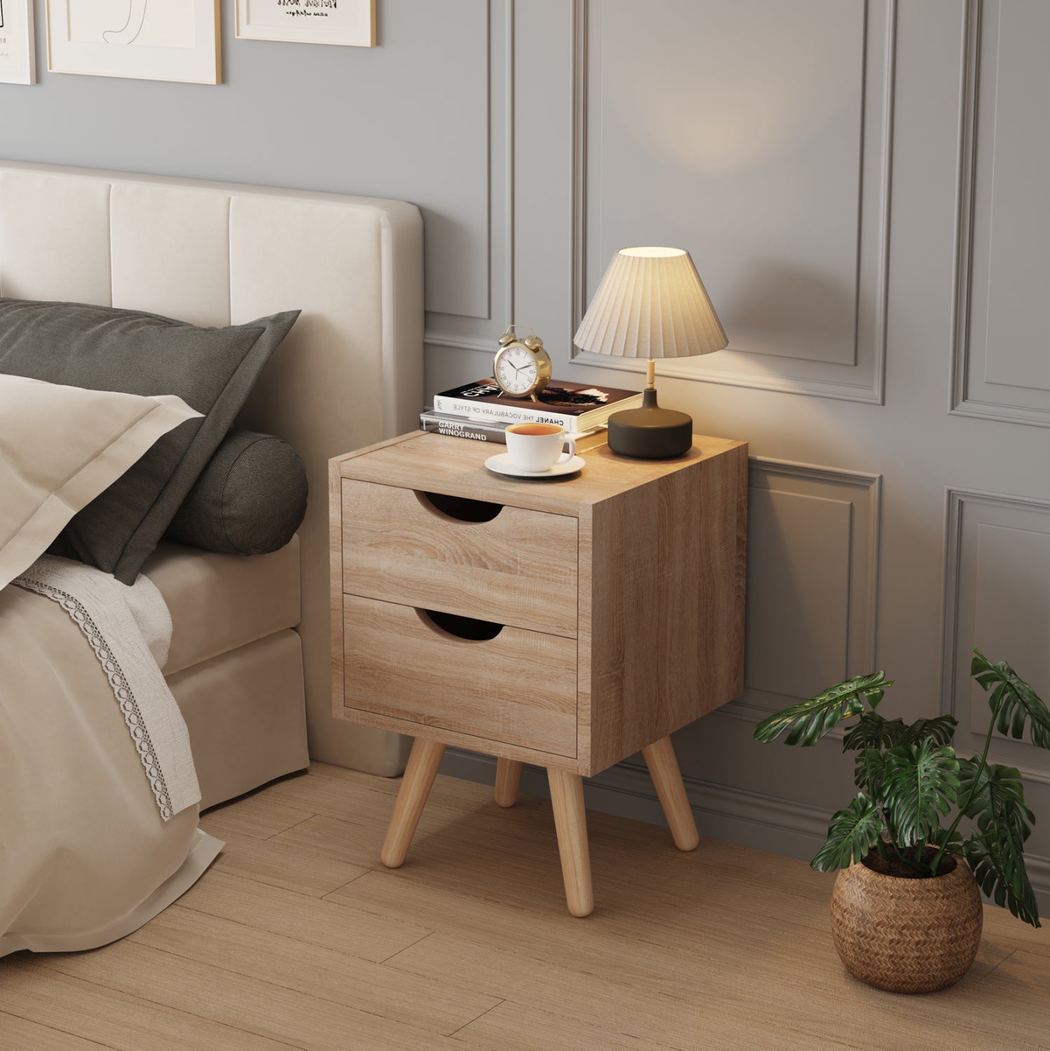 Нощно шкафче  DINKL  цвят сонома 29.7x29.7x45см