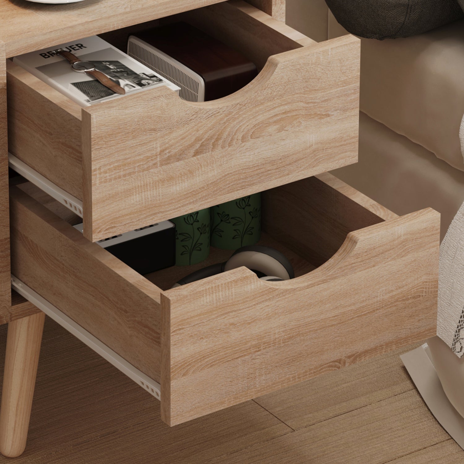 Нощно шкафче  DINKL  цвят сонома 29.7x29.7x45см