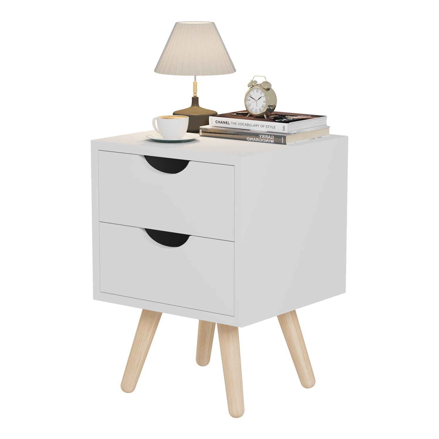 Нощно шкафче DINKL бял цвят  29,7x29,7x45см