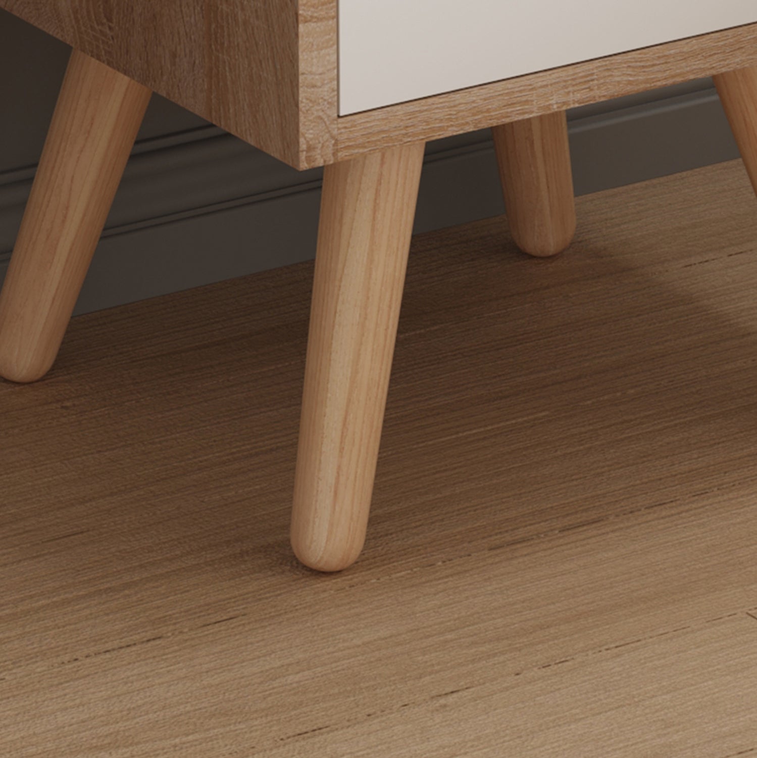 Нощно шкафче  DINKL цвят сонoма-бял 29,7x29,7x45см