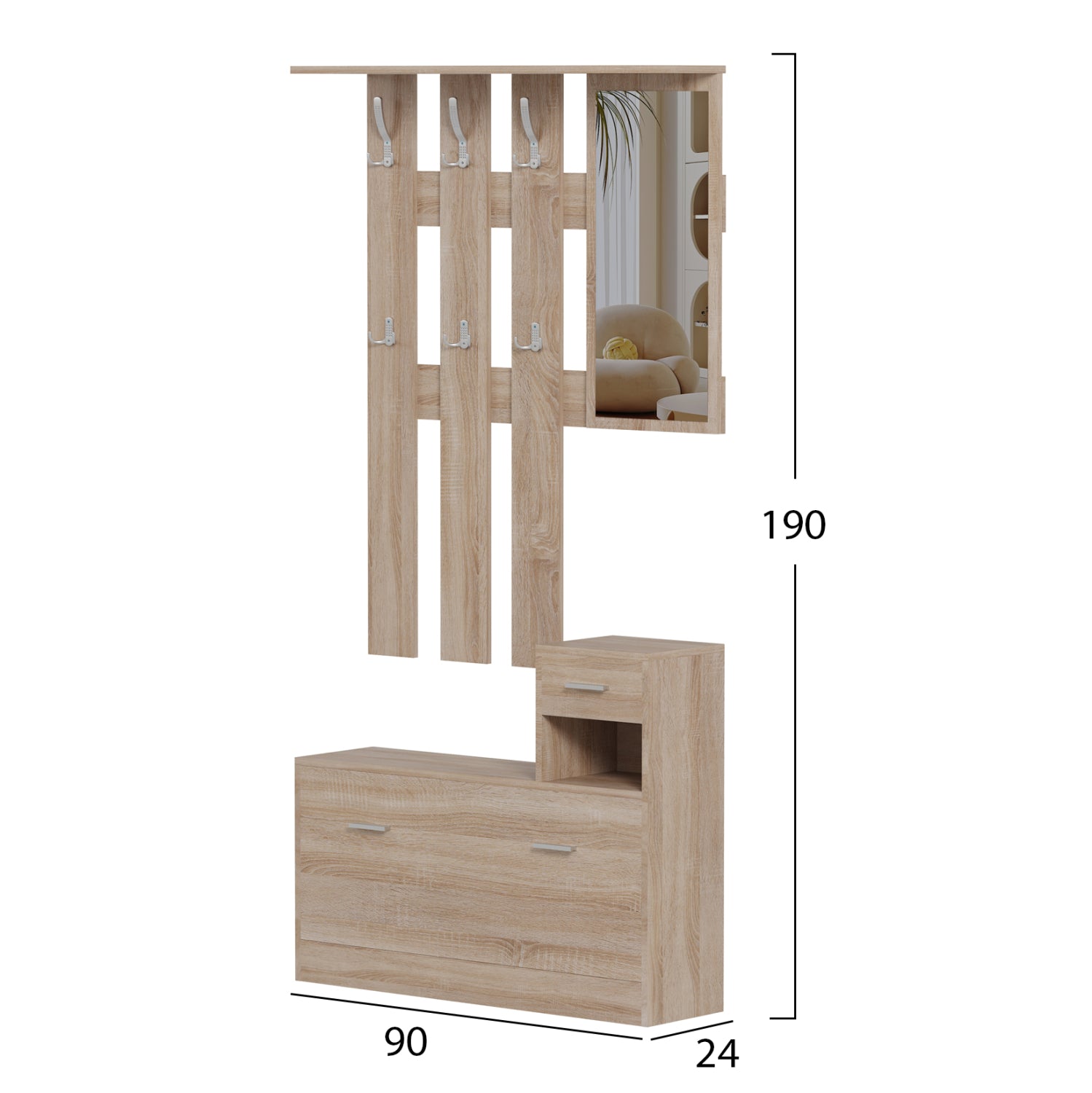Антре GORN цвят сонама 90x24x190