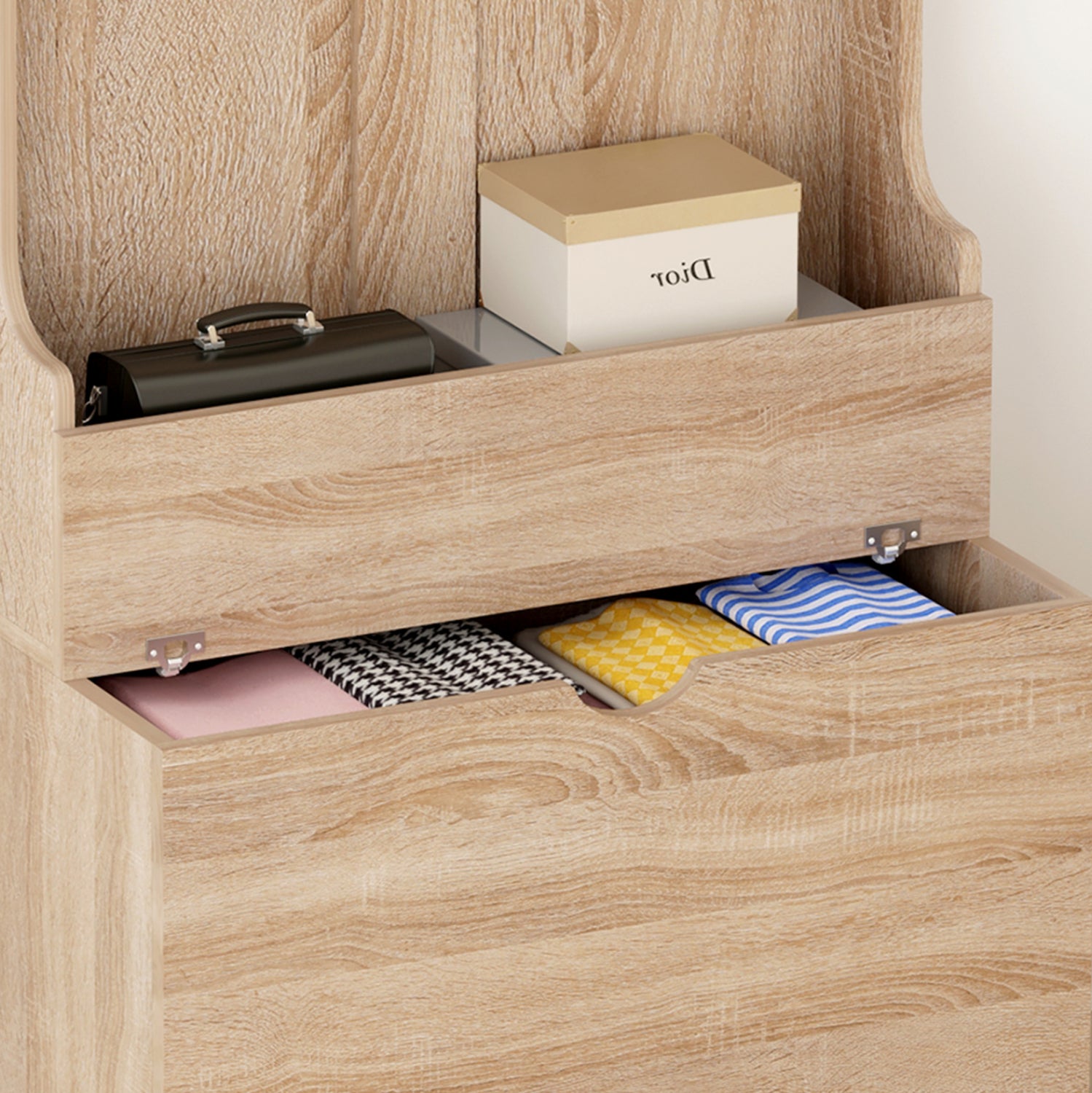 Входна мебел за антре KAYLOR -цвят сонама 93x34x180см