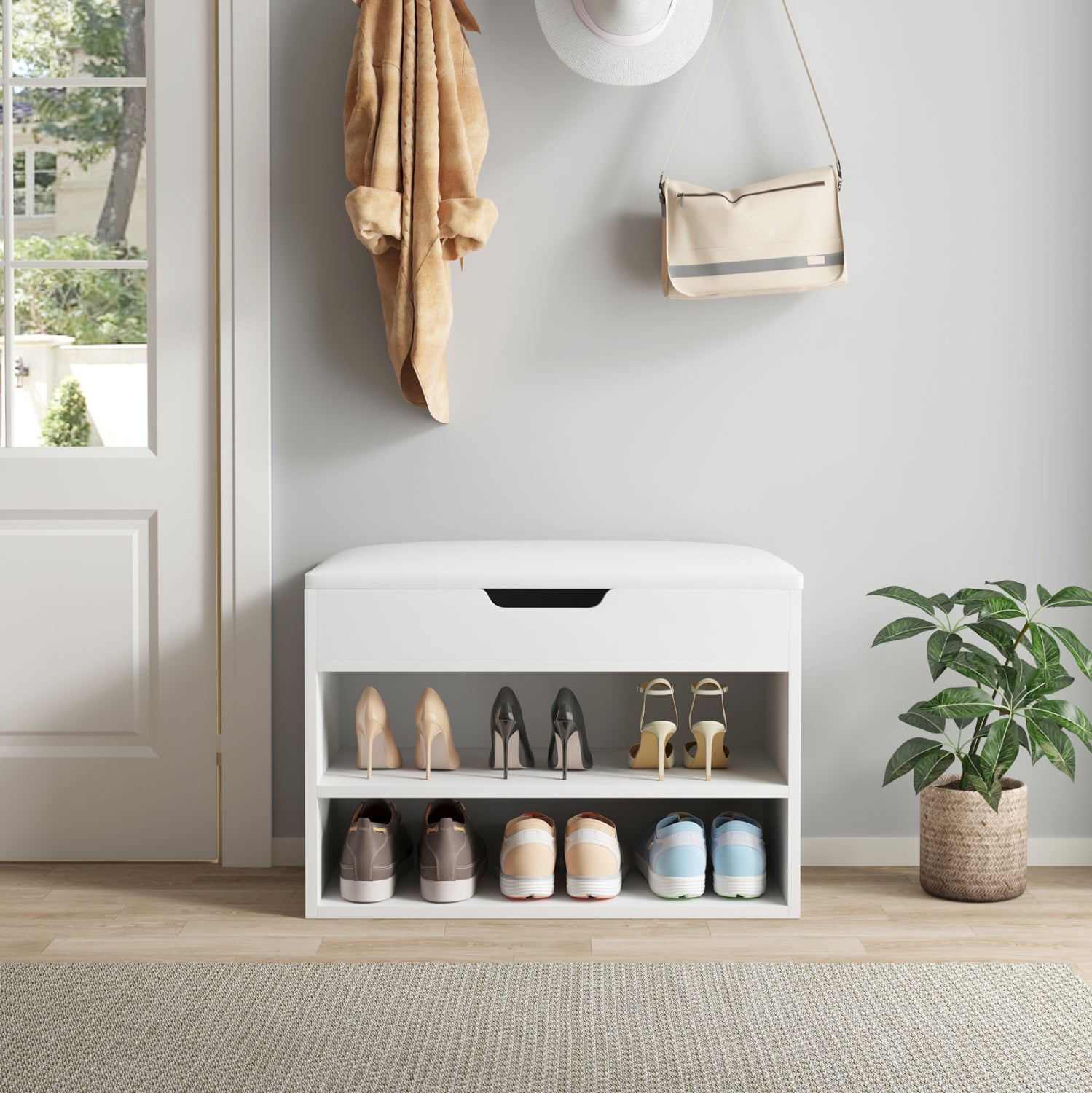 Шкаф за обувки  ROMIR  бял цвят 60x30x44