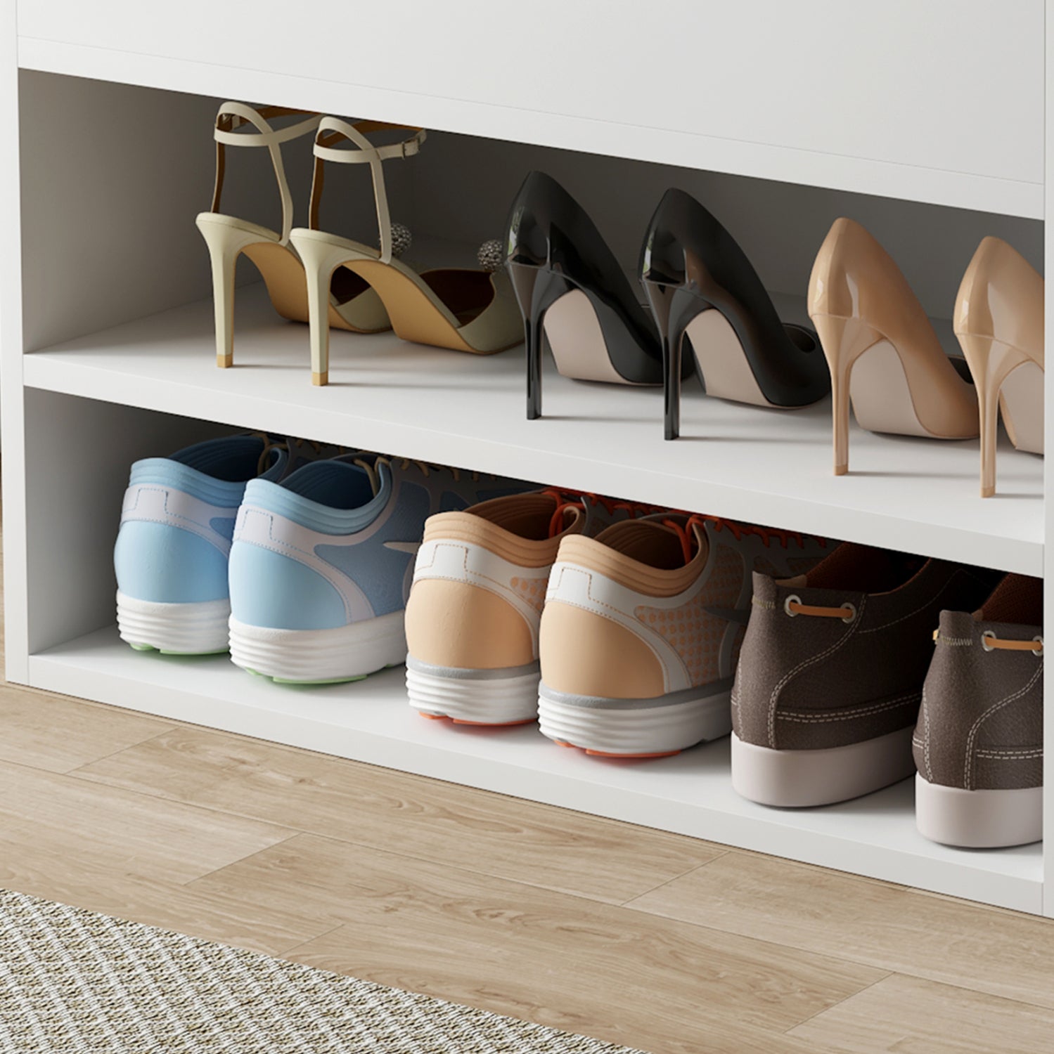 Шкаф за обувки  ROMIR  бял цвят 60x30x44