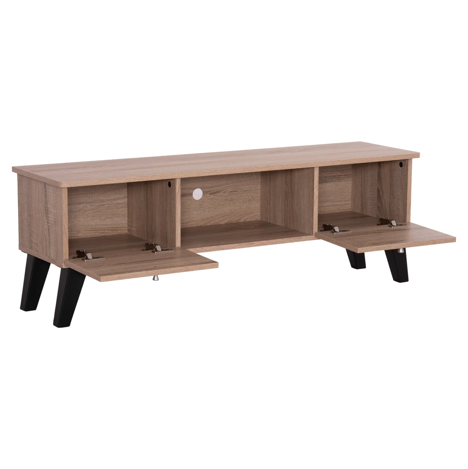 ТВ шкаф IREN  меламин в цвят сонама дъб - черен 120x32,5-34x41см.