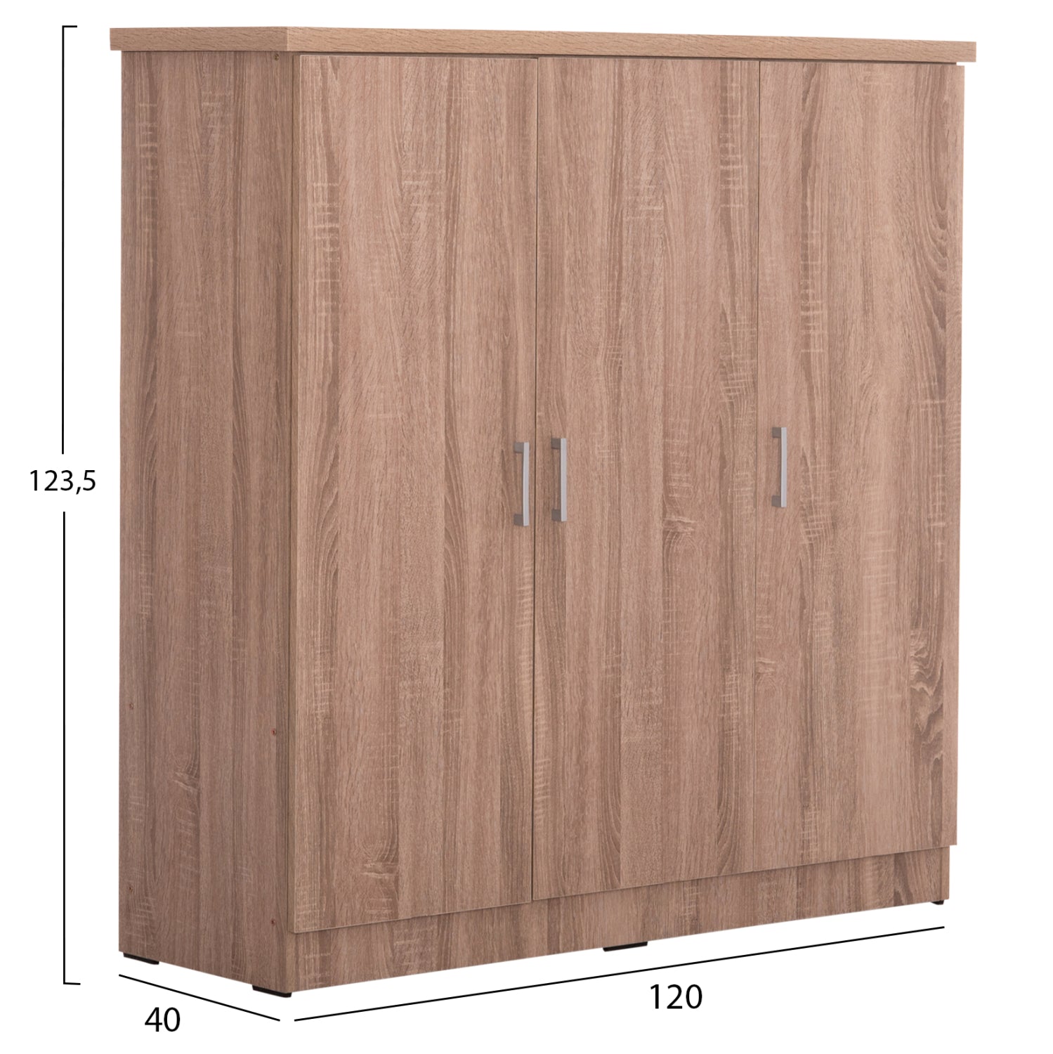 Гардероб  FUENTO дъб сонома цвят  120-116x40x123.5см