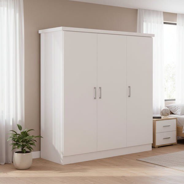 Гардероб   FUENTO бял цвят  120-116x40x123.5 см