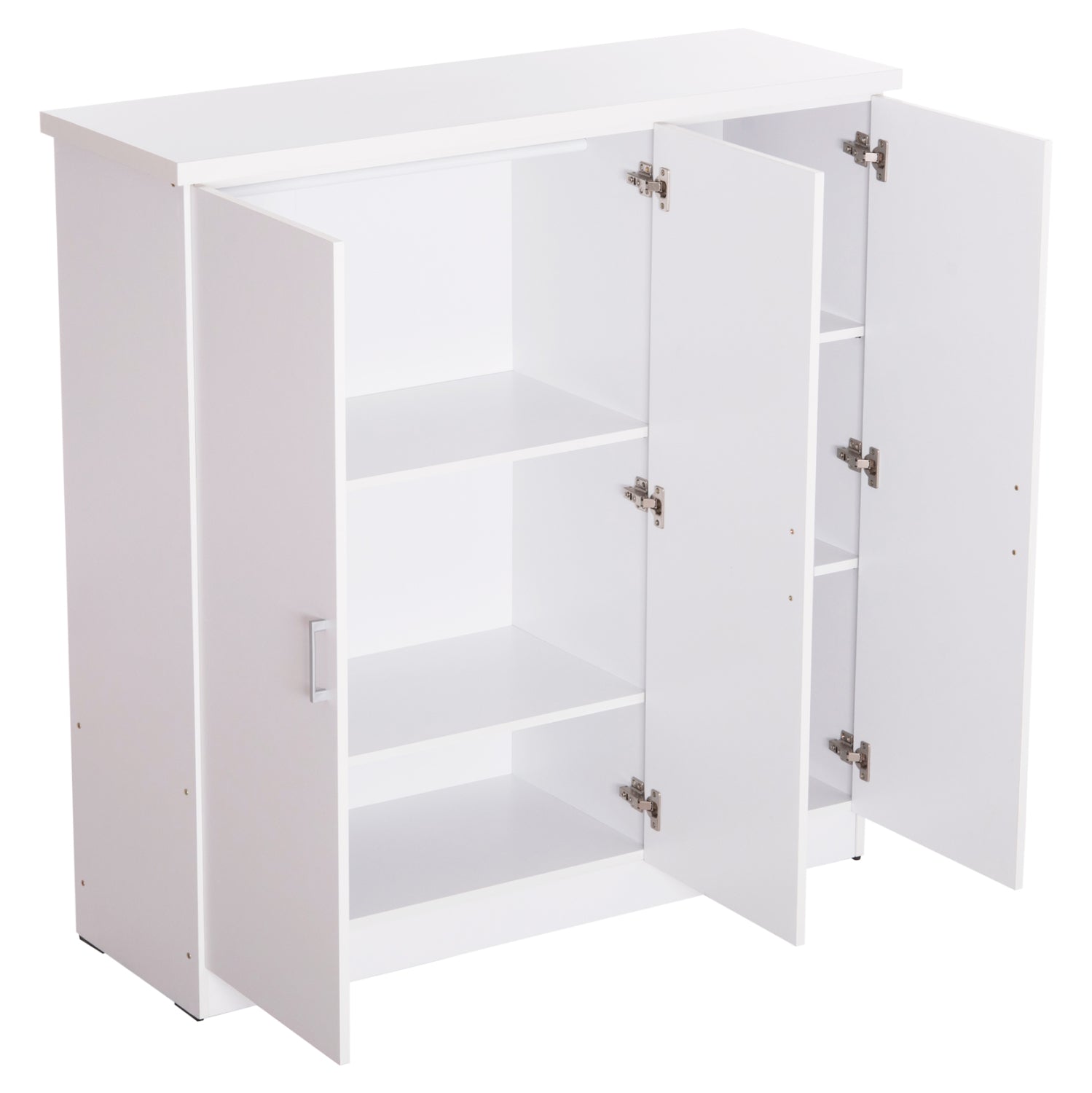 Гардероб   FUENTO бял цвят  120-116x40x123.5 см