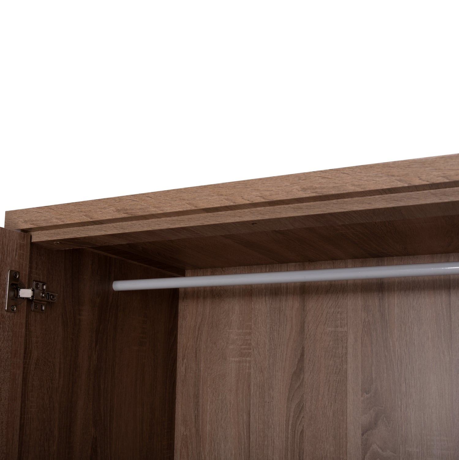 Гардероб с огледало и чекмеджета Jarry сонома цвят  119x48x183см