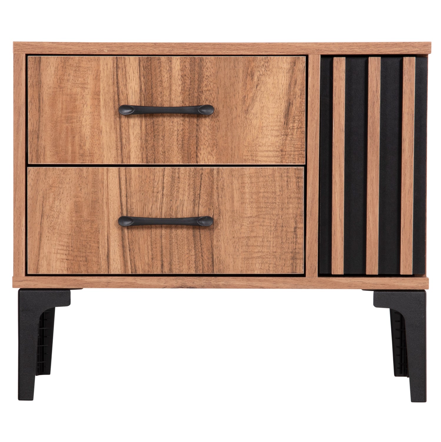 Нощно шкафче  HARRY цвят естествен-черен  55x43x48см