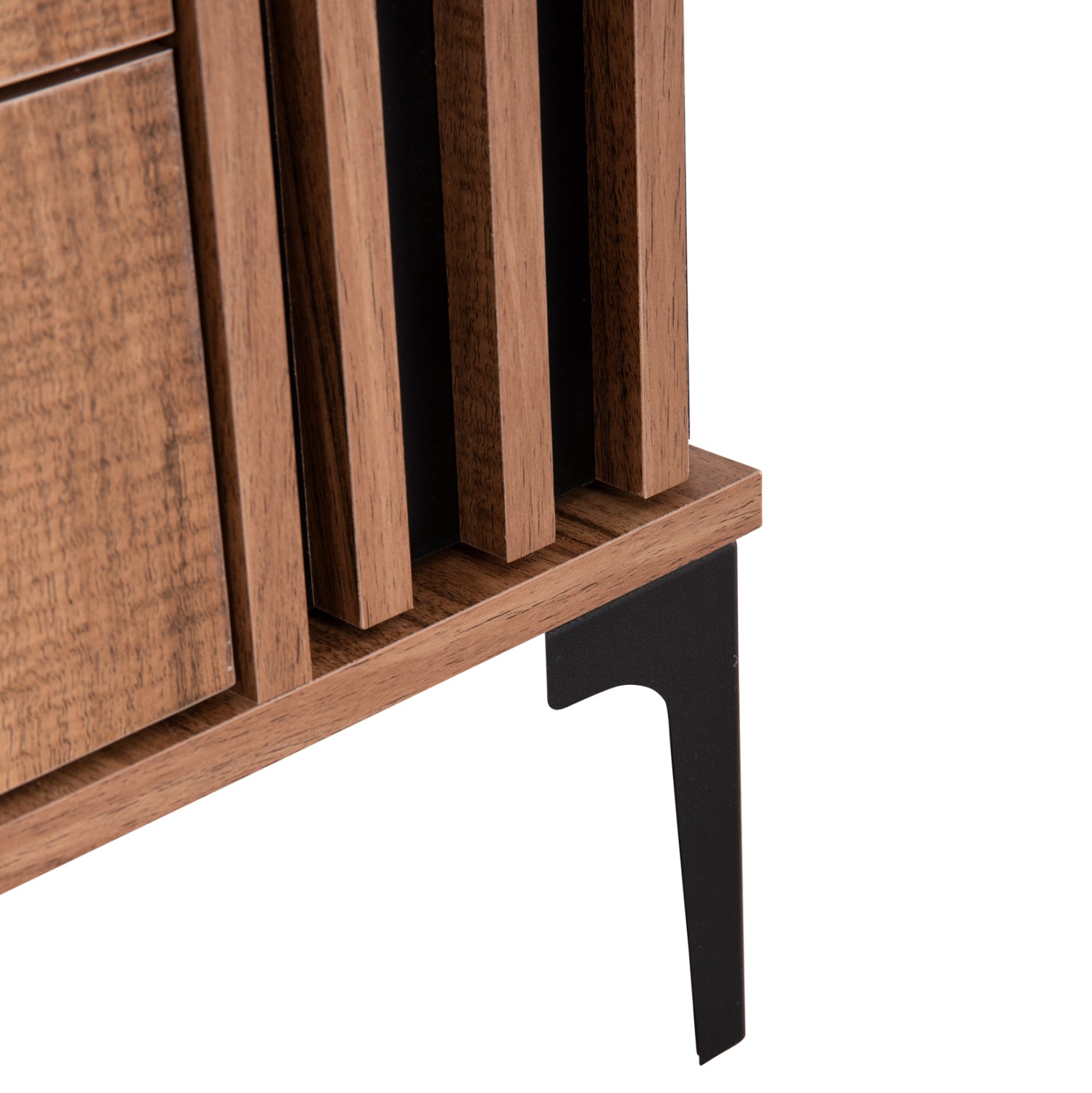 Нощно шкафче  HARRY цвят естествен-черен  55x43x48см