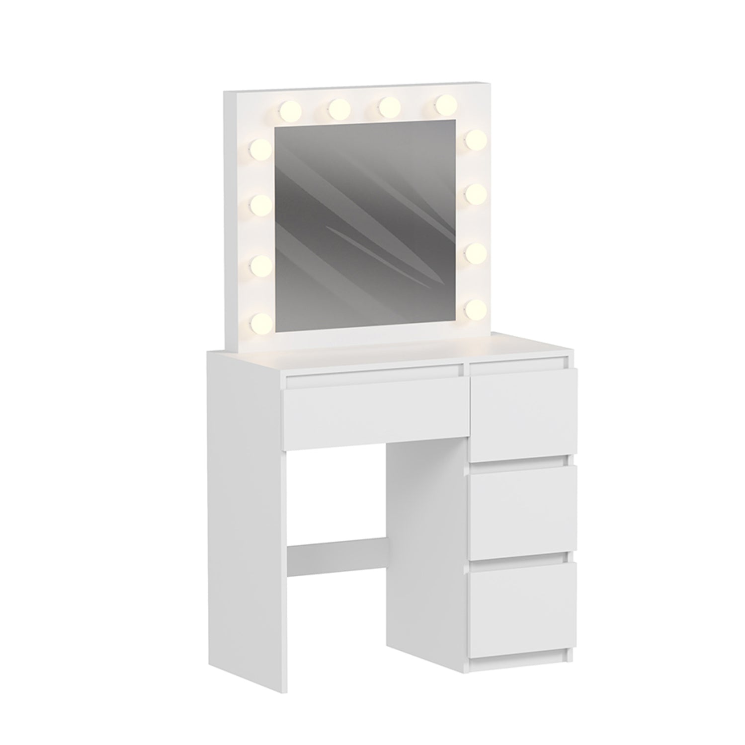Тоалетка  KEITLIN с led светлини бял цвят 80x40x140см