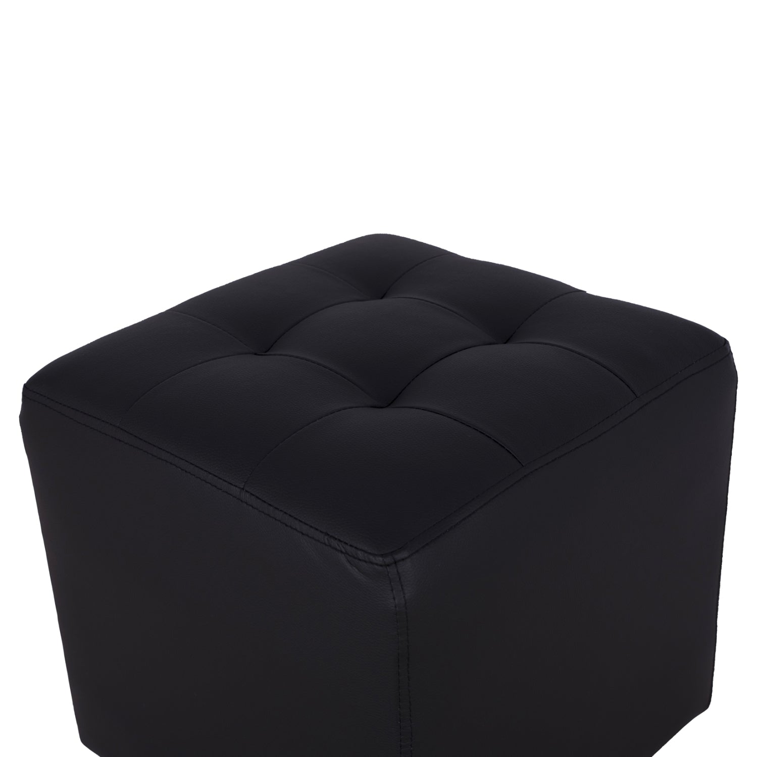 Пънк черна pu табуретка 37x37x35см.