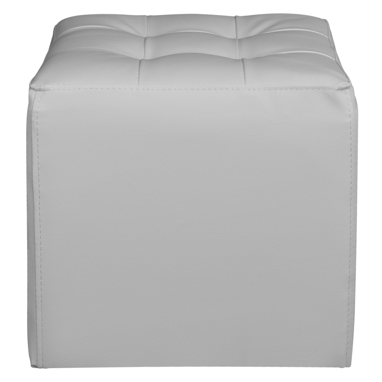 Табуретка 37х37х35см с pu бял пънк