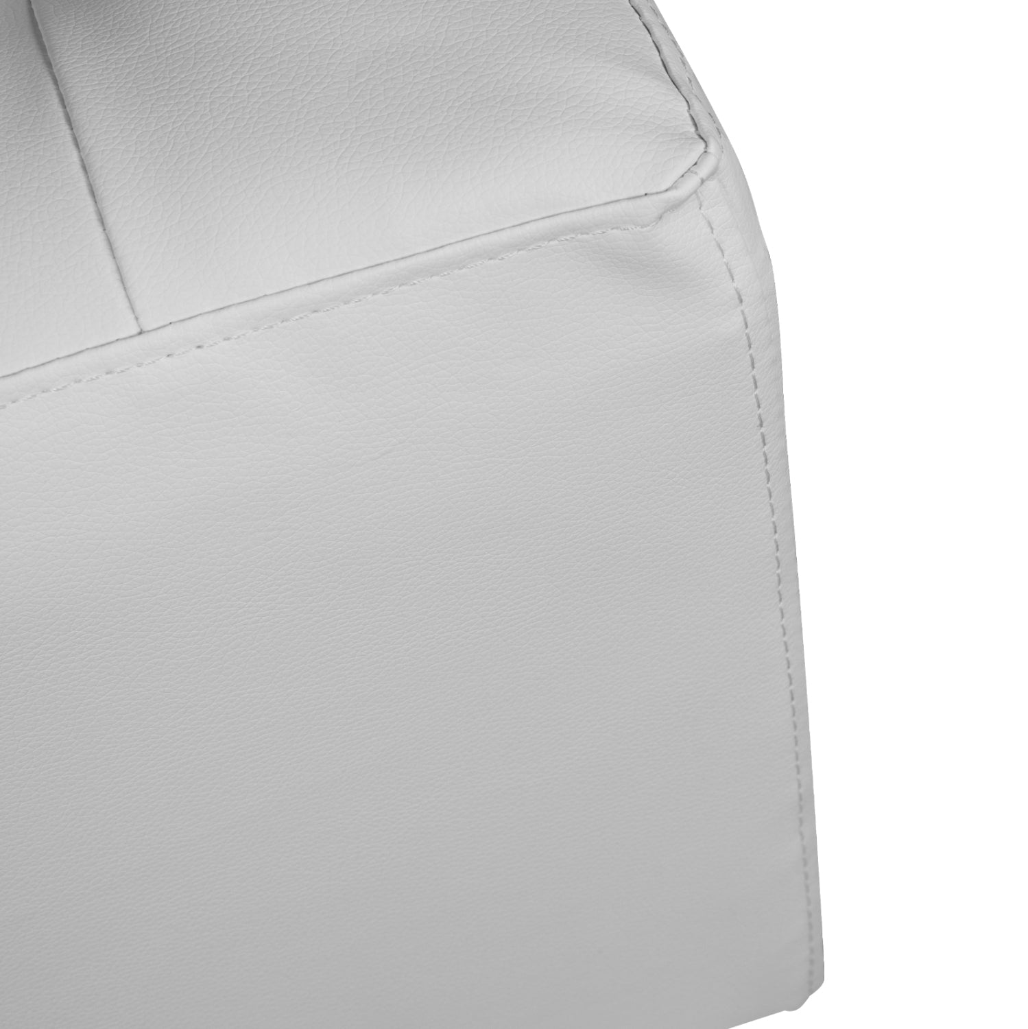 Табуретка 37х37х35см с pu бял пънк