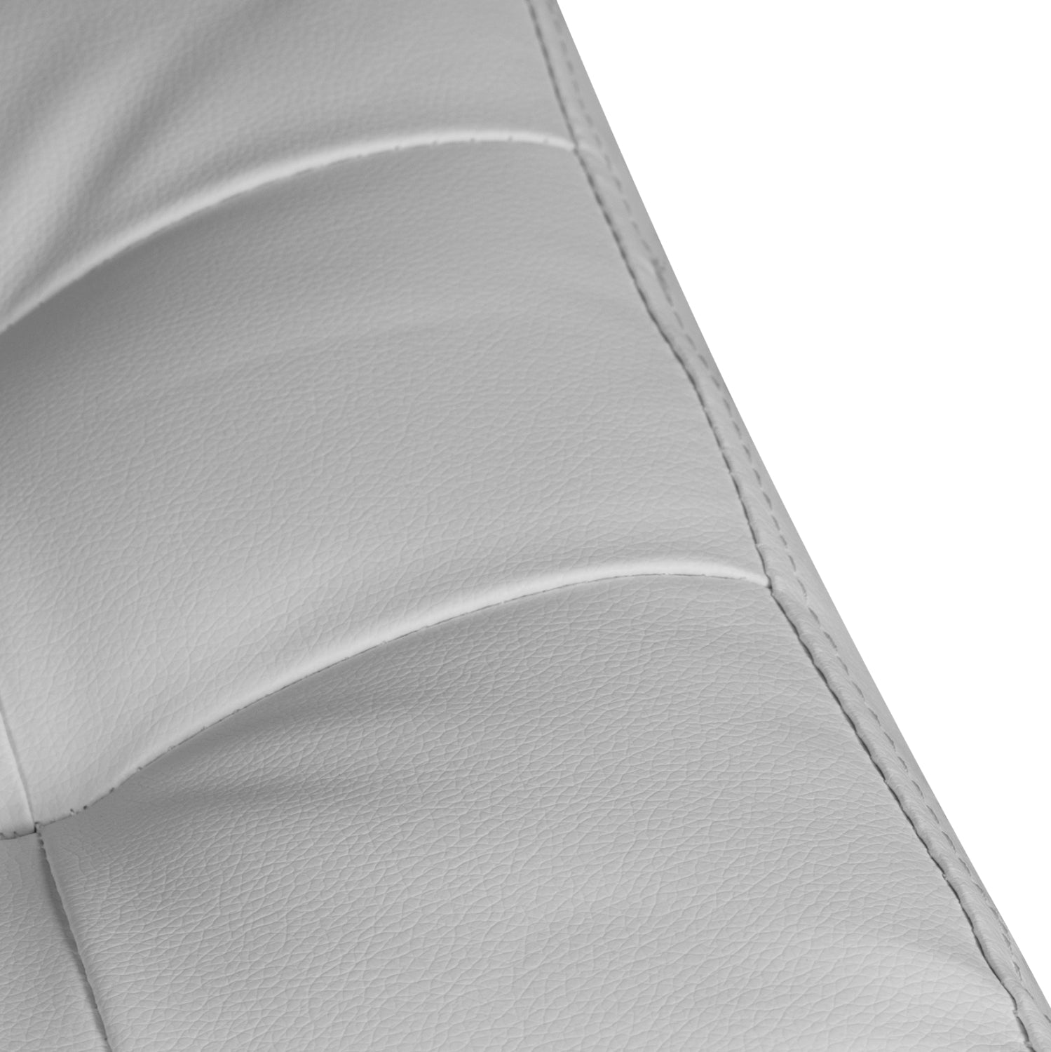 Табуретка 37х37х35см с pu бял пънк