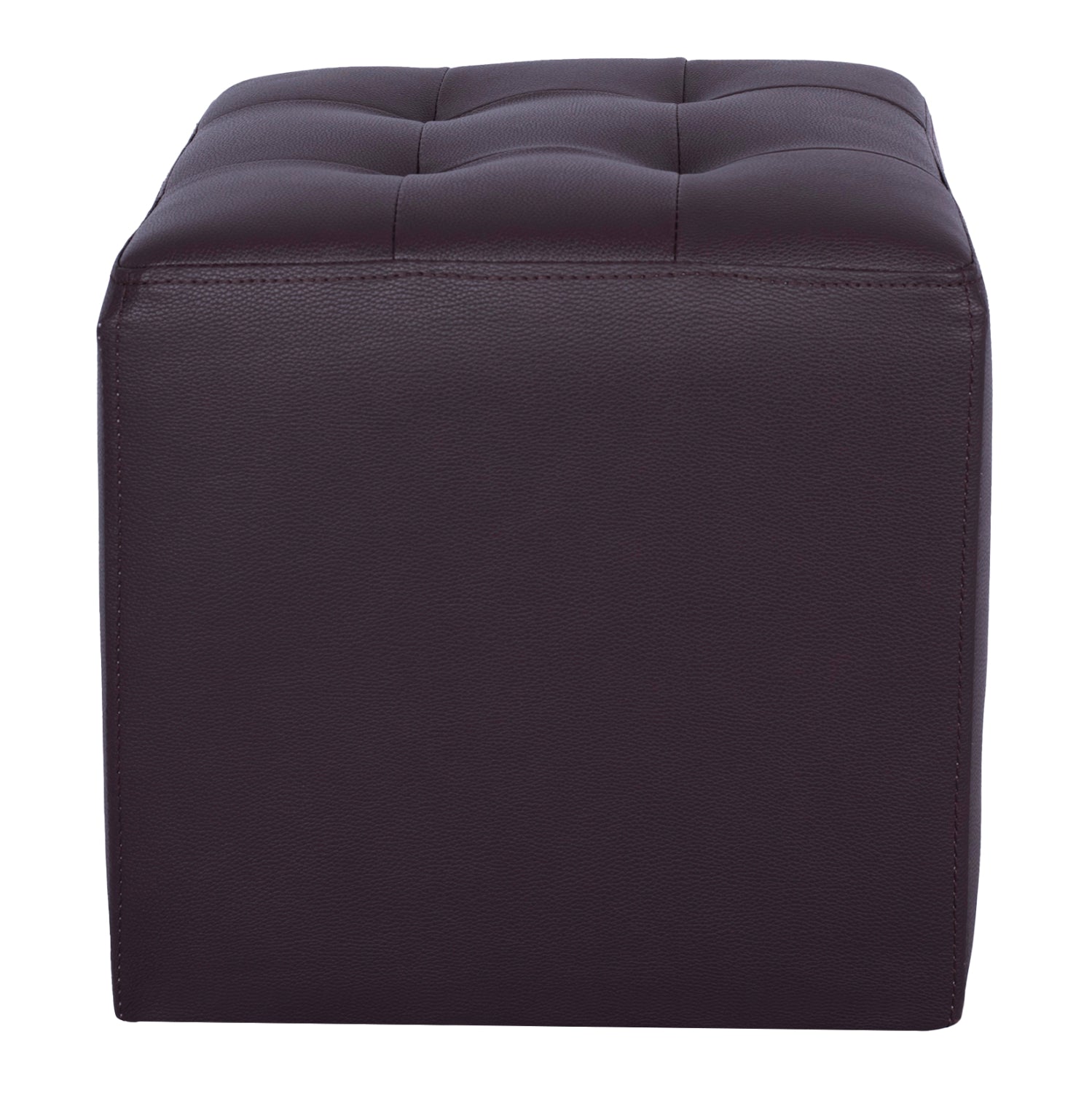 Пънк кафява pu табуретка 37x37x35см