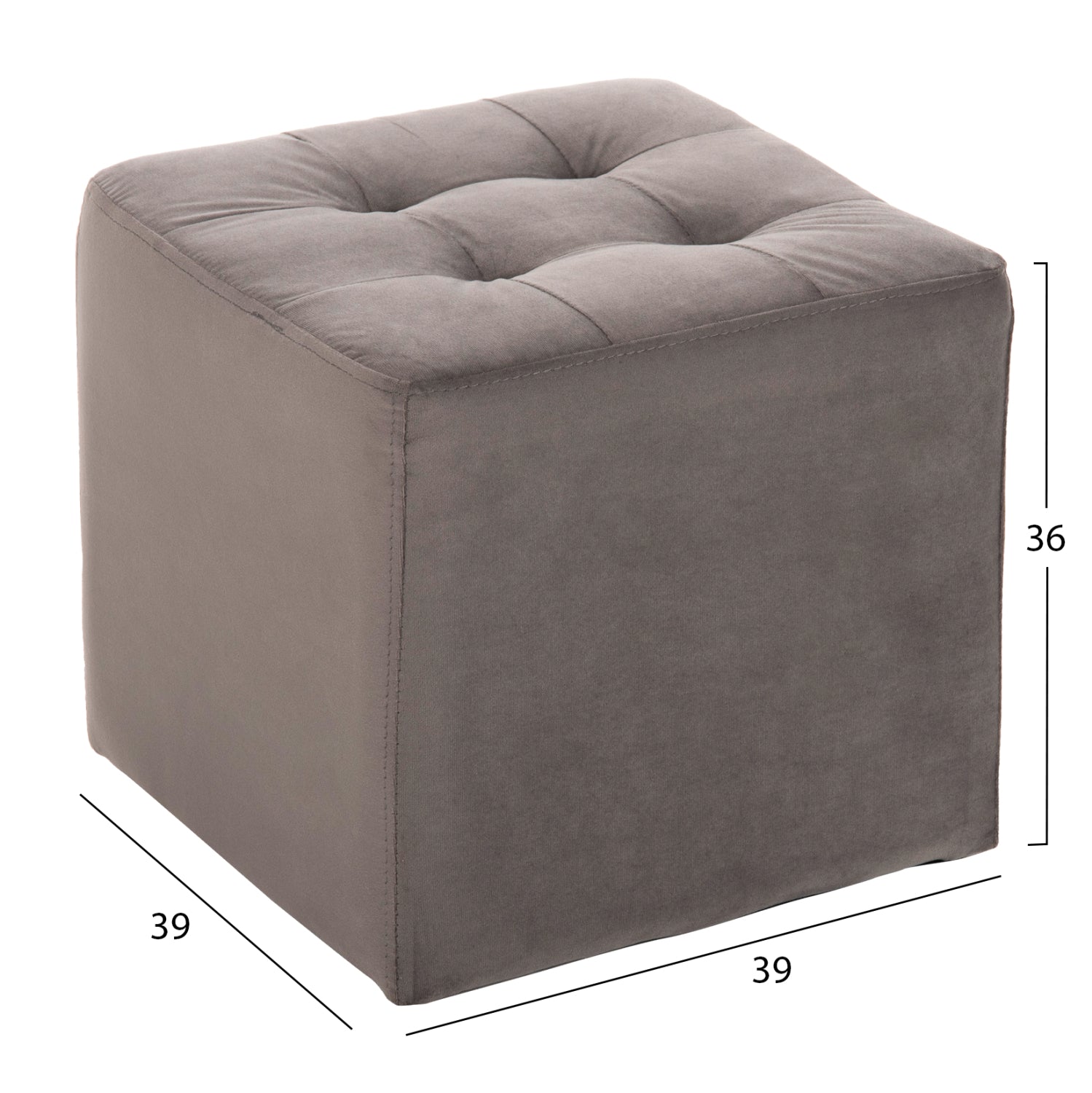 Табуретка   PUNK сив цвят  39Χ39Χ36