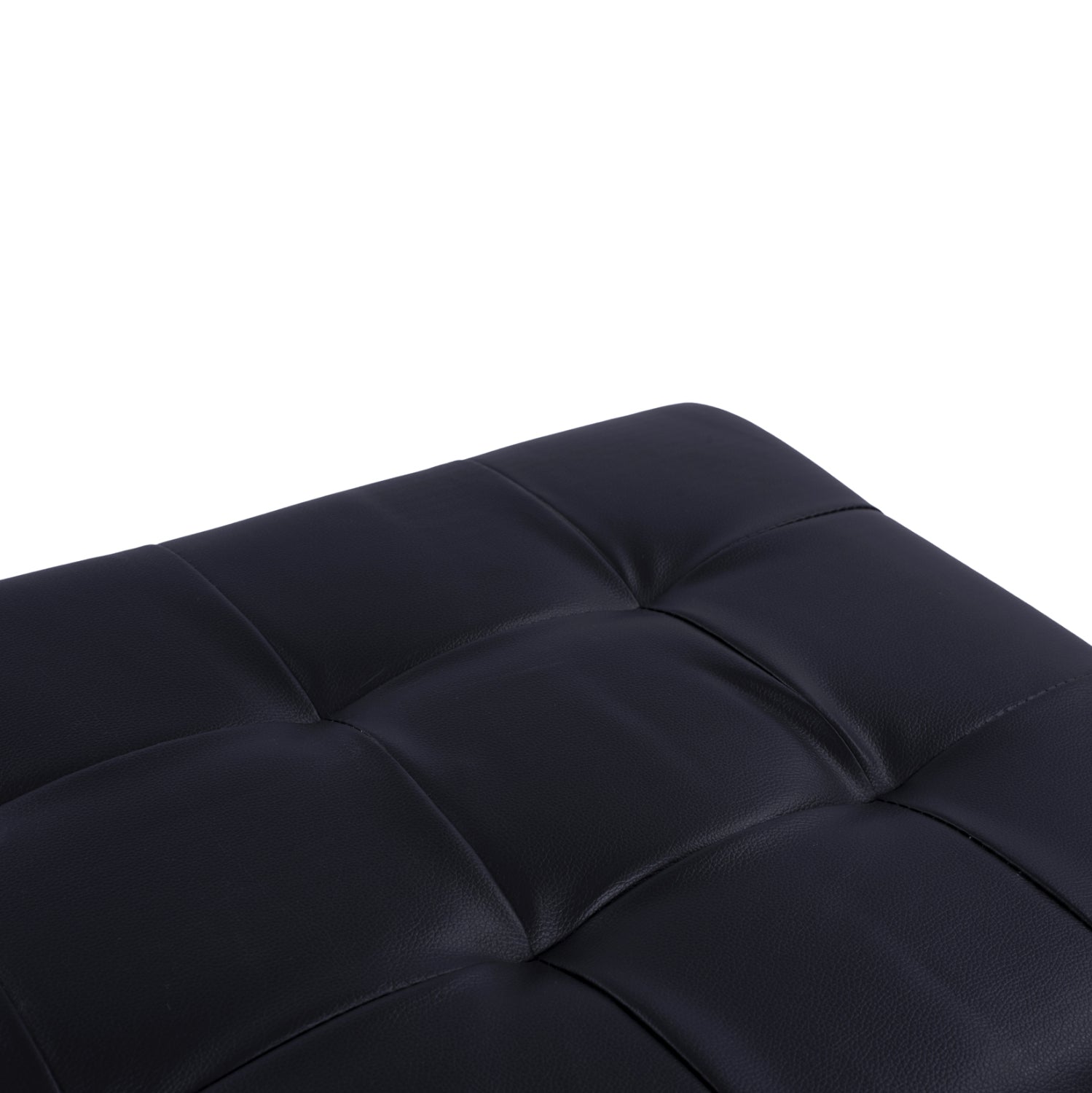 Кутия-табуретка с място за съхранение Алесия черен цвят 90x50x52см