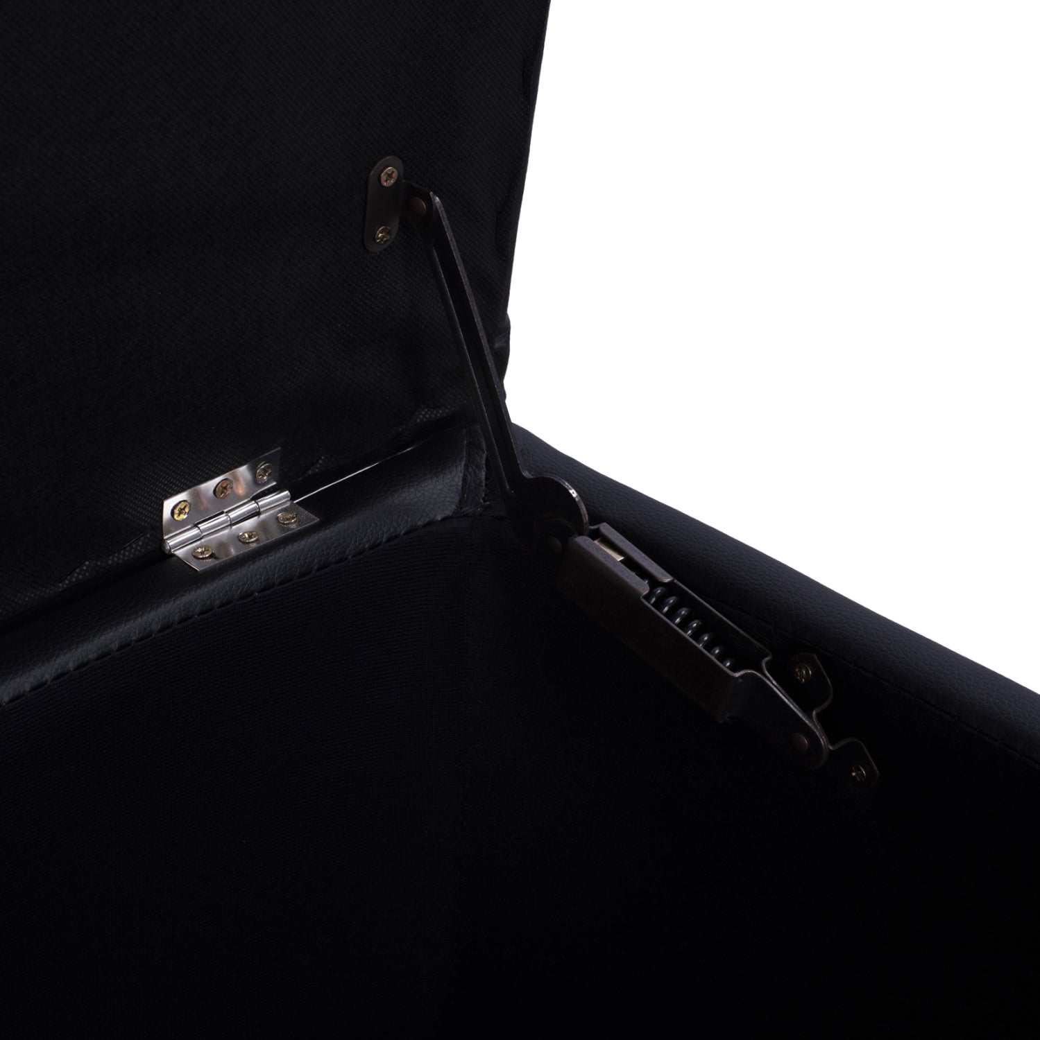 Кутия-табуретка с място за съхранение Алесия черен цвят 90x50x52см