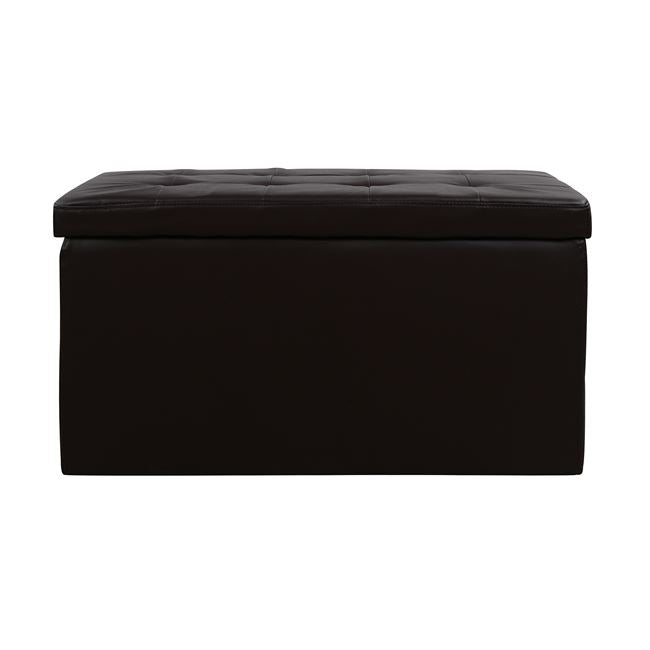 Кутия-табуретка с място за съхранение  Алесия кафяв цвят 90X50X52см