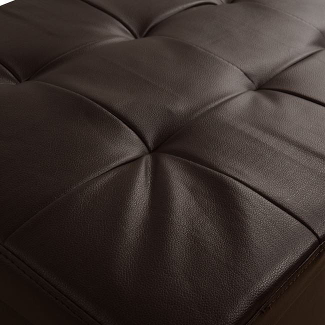 Кутия-табуретка с място за съхранение  Алесия кафяв цвят 90X50X52см