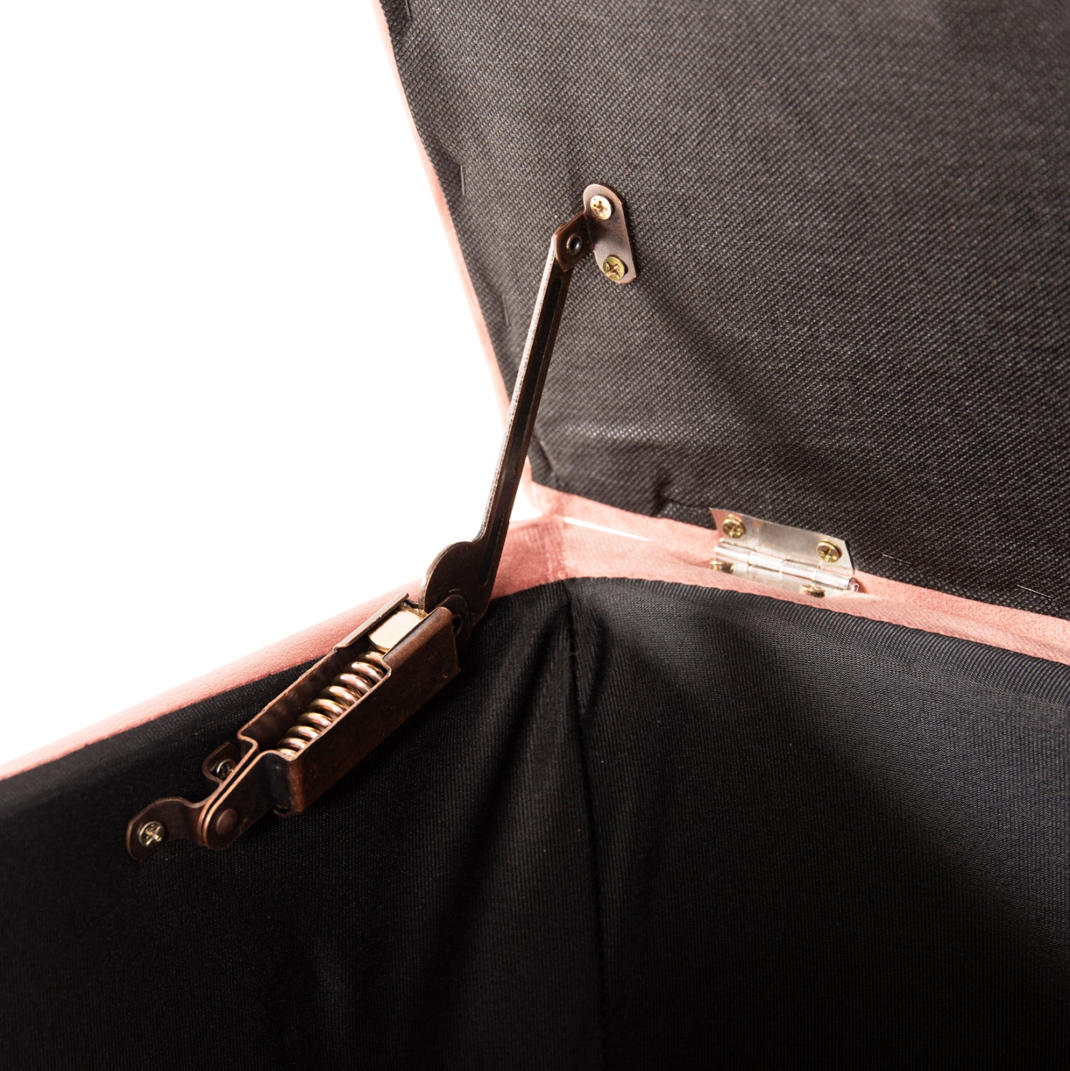 Табуретка-куфар с място за съхранение, цвят пънк, изгнила ябълка, кадифе, 90x50x52см