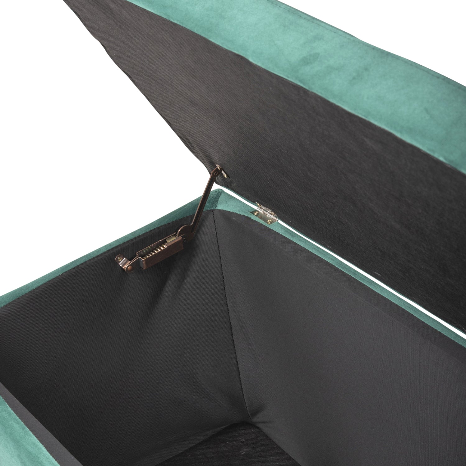 Табуретка-куфар с място за съхранение  кипарис кадифе 90x50x52см