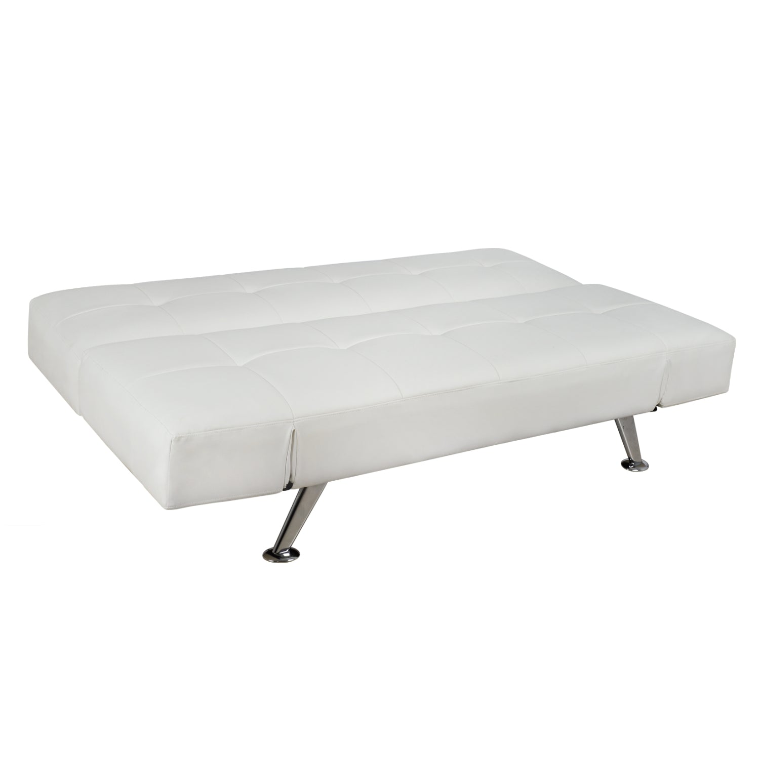 Разтегателен диван ТHOM със сгъваеми подлакътници, бял, pu, 189x93x82см