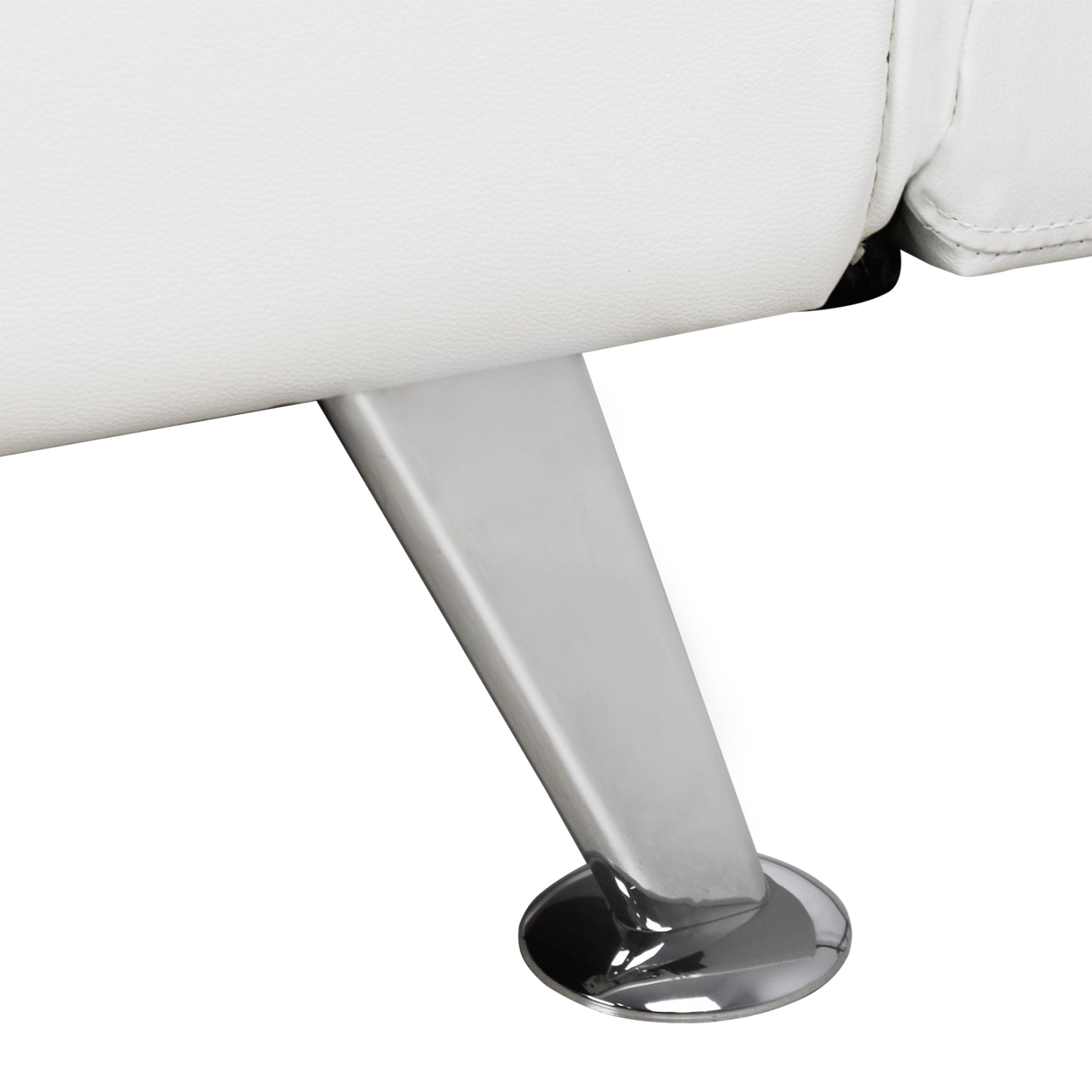 Разтегателен диван Тhom със сгъваеми подлакътници, бял, pu, 189x93x82см