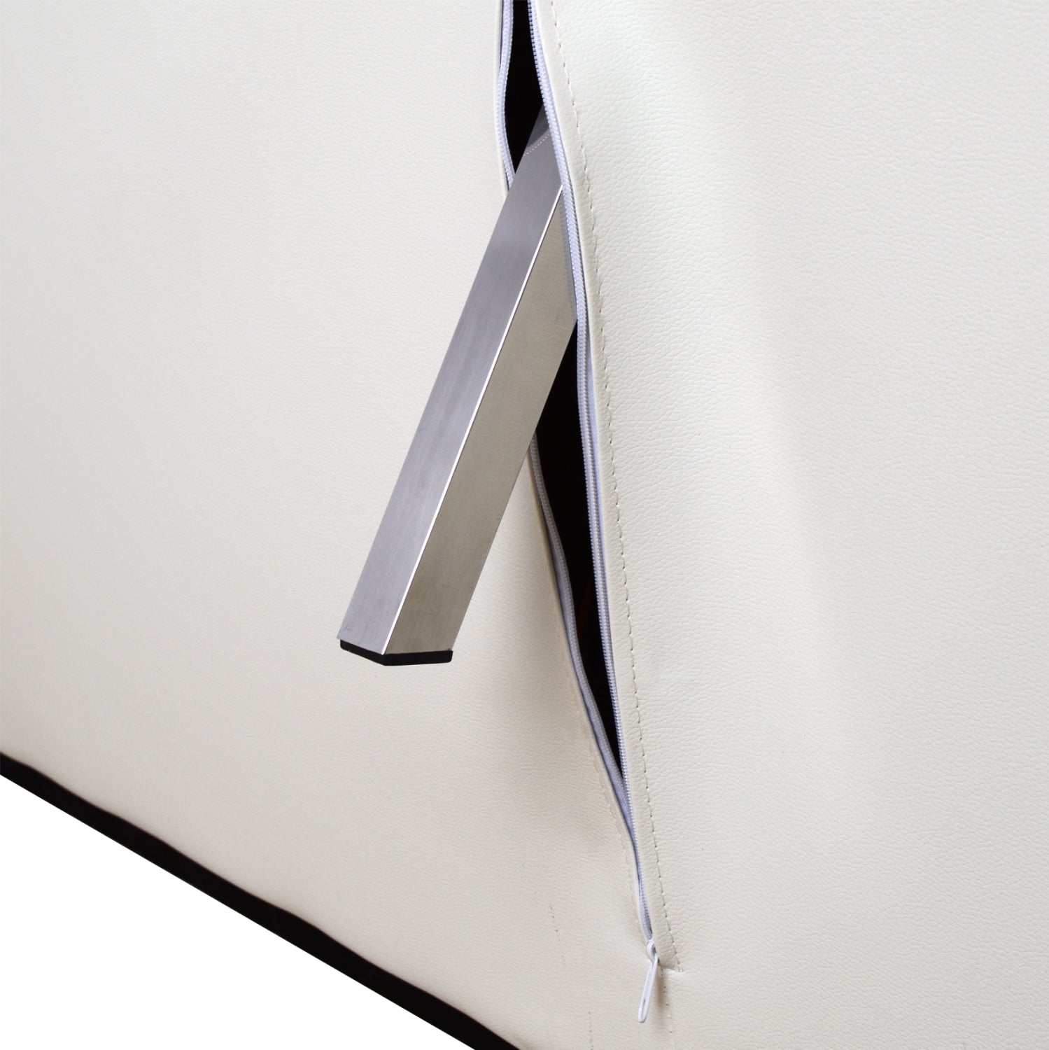 Разтегателен диван thom със сгъваеми подлакътници, бял, pu, 189x93x82см