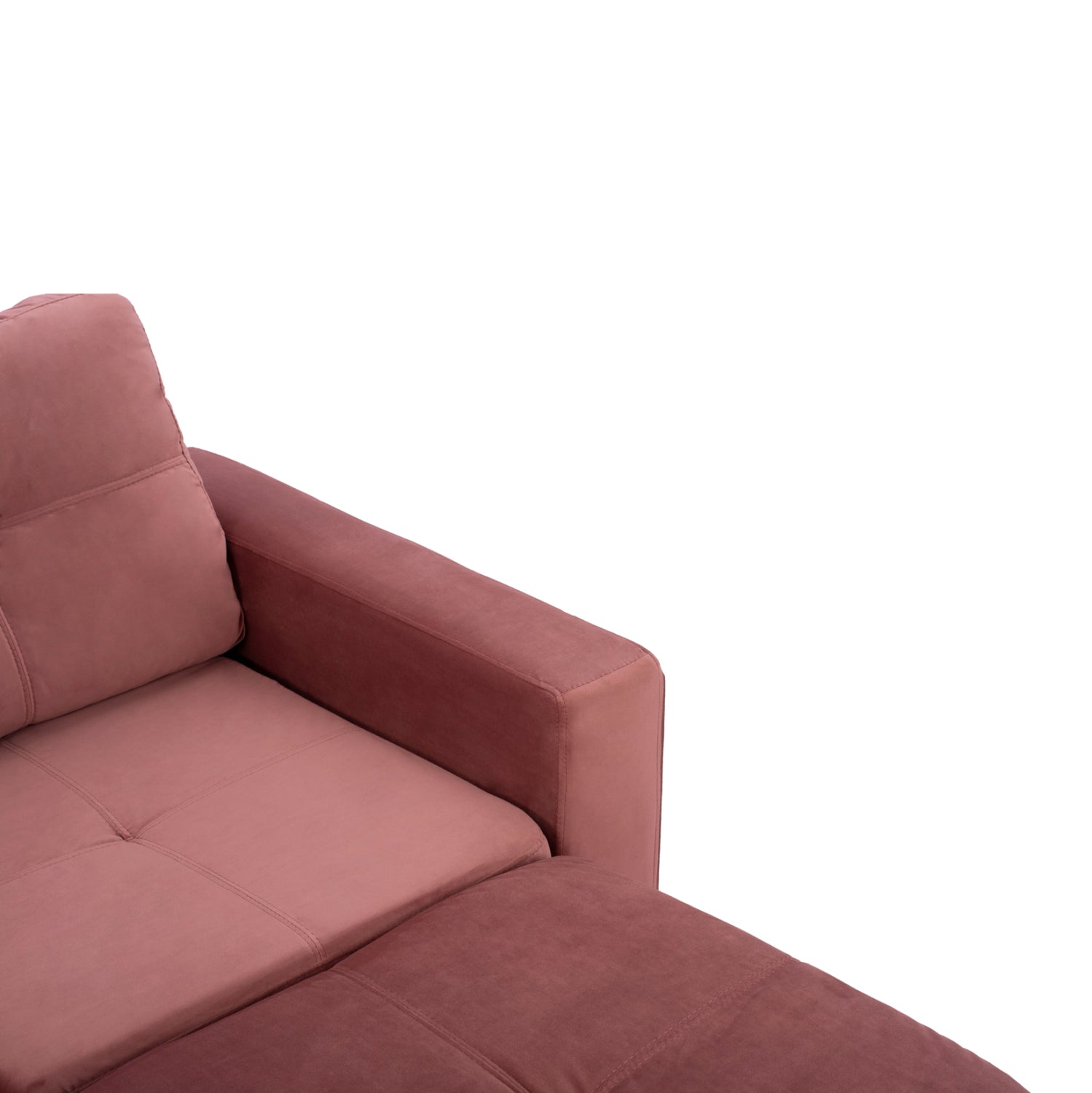 Ъглов диванрозово кадифе