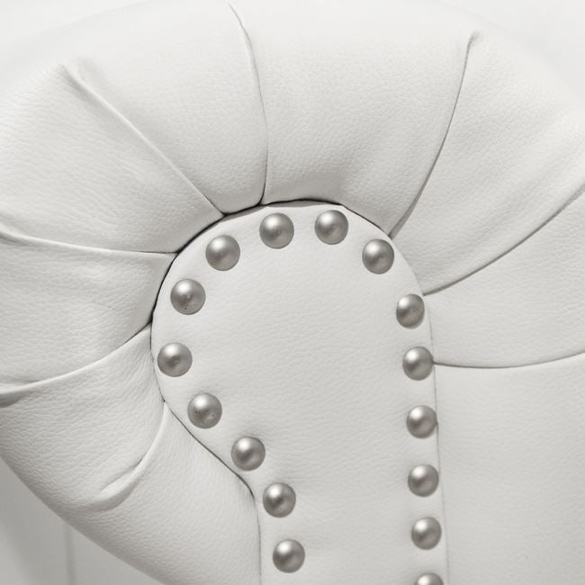 Диван честърфилд - бял цвят