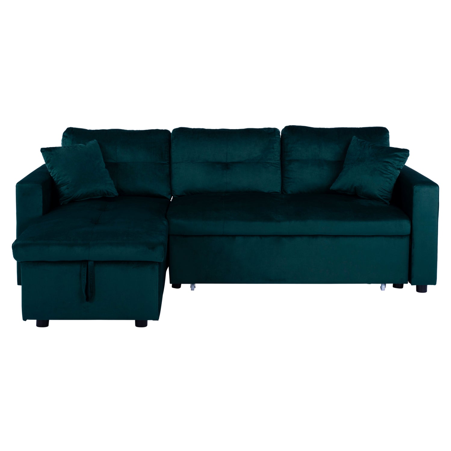 Ъглов разтегател Wayne 224x147x85см. кадифен кипарис