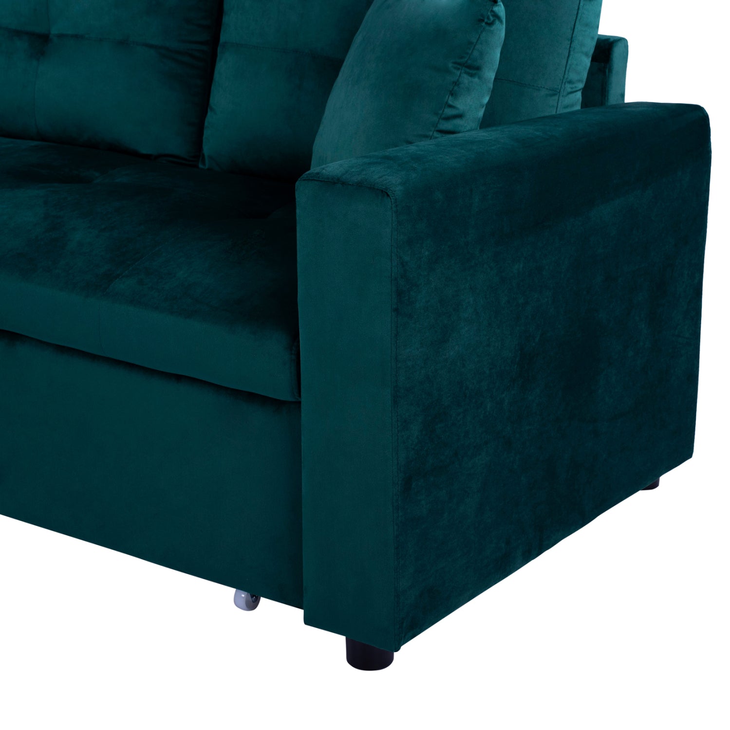 Ъглов разтегател Wayne 224x147x85см. кадифен кипарис