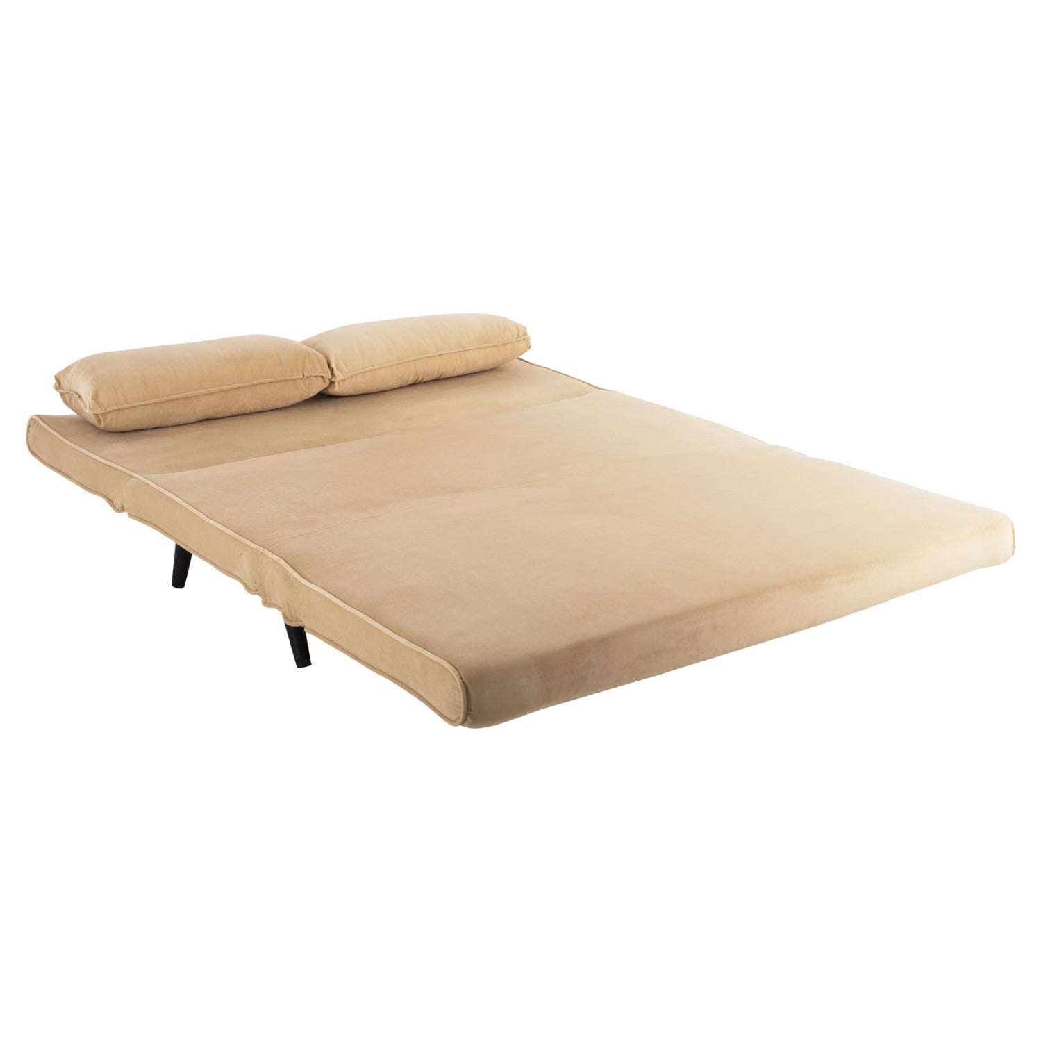 Легло за 2 места asma с бежово кадифе 140x80x77см.