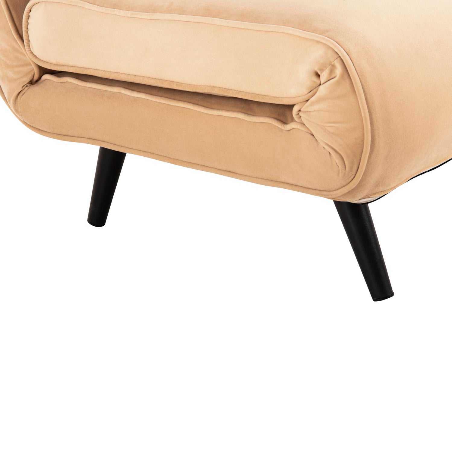 Легло за 2 места asma с бежово кадифе 140x80x77см.