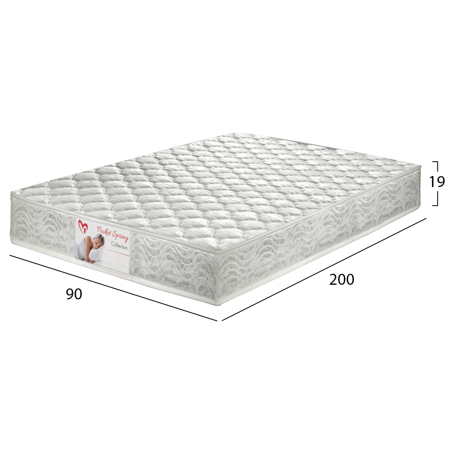 Матрак с  пружини 90x200, двустранен