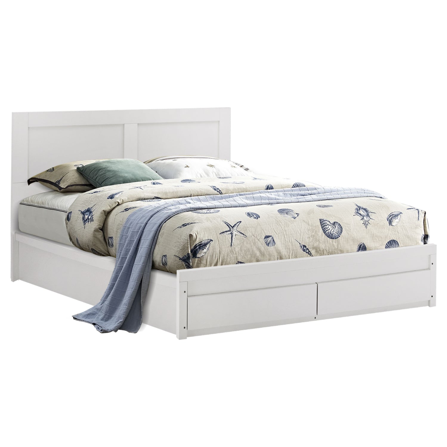Легло CAPRI  с 2 чекмеджета бял цвят  150x200 см