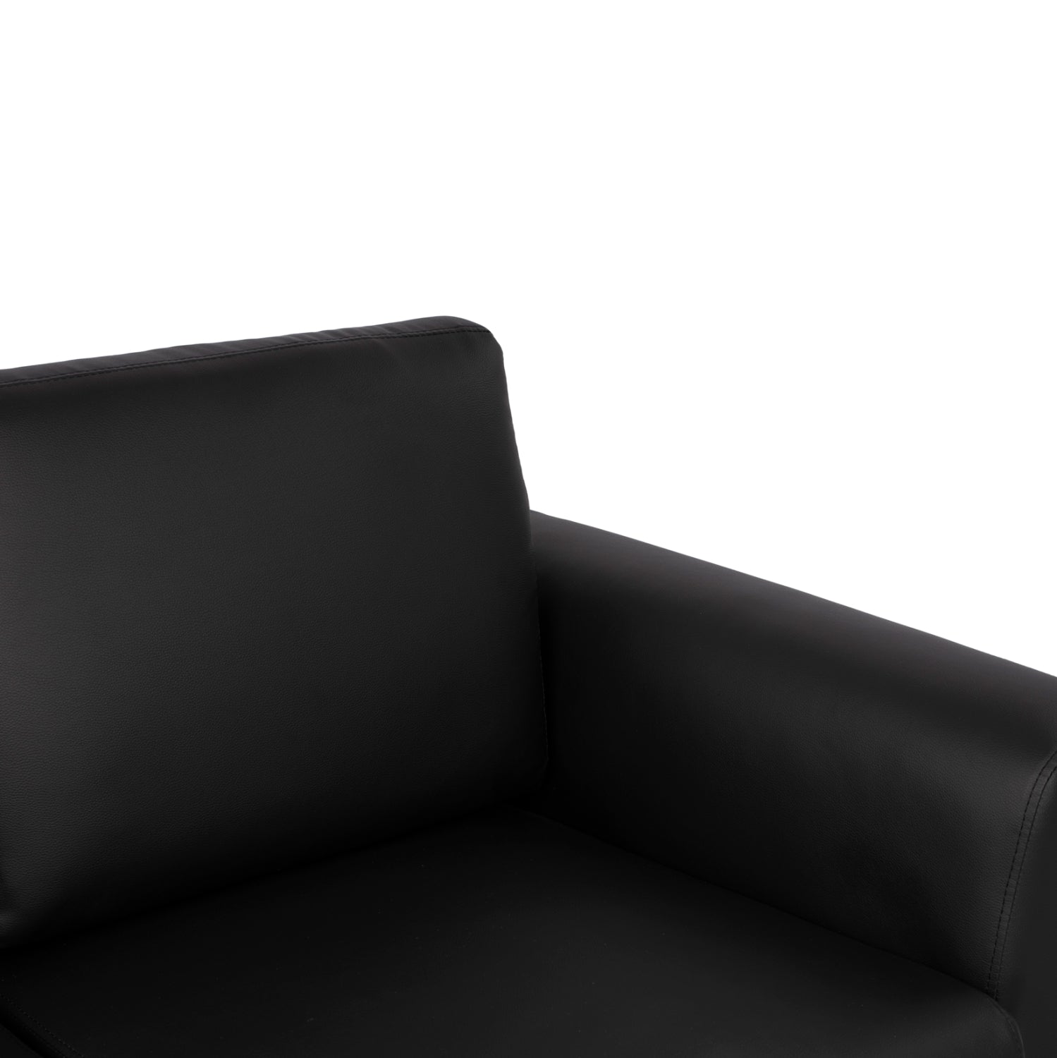 Диван двуместен Kenzie с черен pu 142x81x81 см