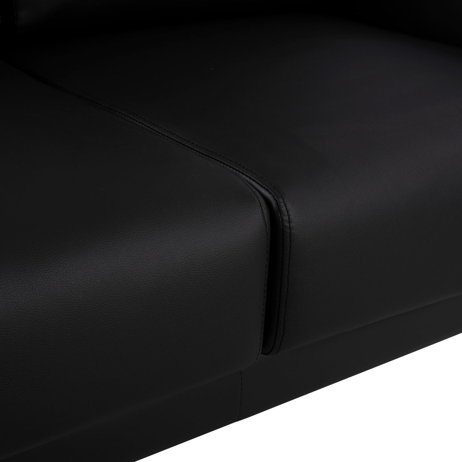 Диван двуместен Kenzie с черен pu 142x81x81 см