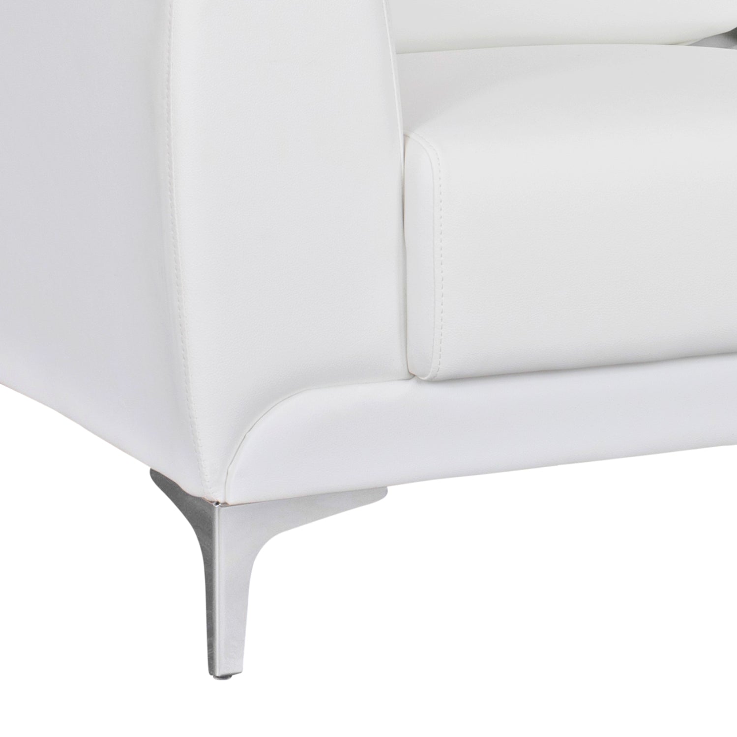 Диван KΕΝΖΙΕ бял цвят 142x81x81см