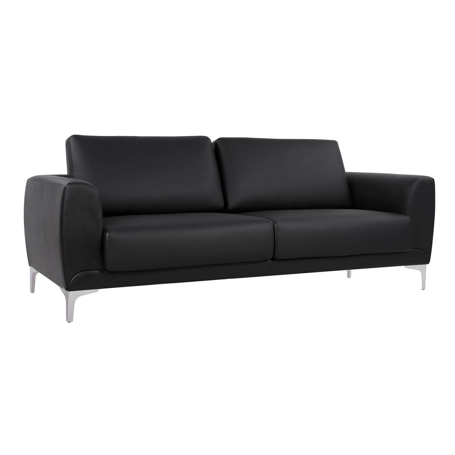 Триместен диван KENZIE   изкуствена кожа в черен нюанс 190x81x81 см.