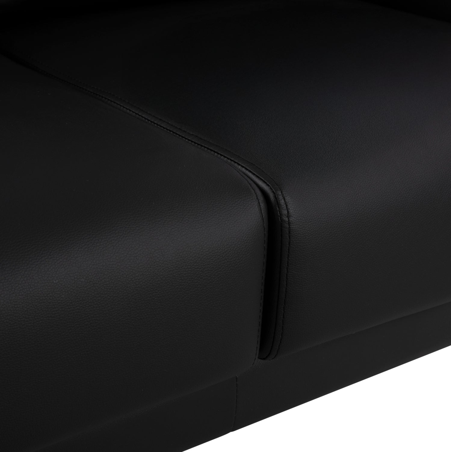 Триместен диван KENZIE   изкуствена кожа в черен нюанс 190x81x81 см.